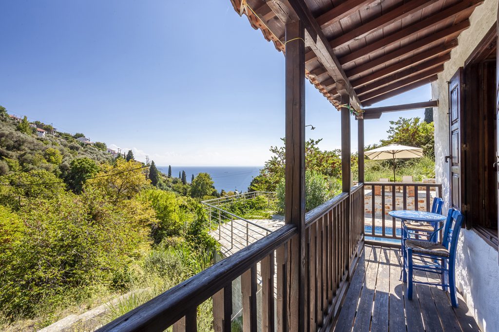 Olea Skopelos Island villas view superior balcony
